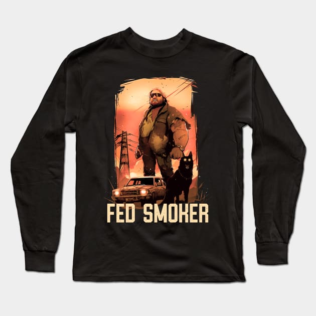 The Fed Smoker Long Sleeve T-Shirt by POPITONTHEWALL